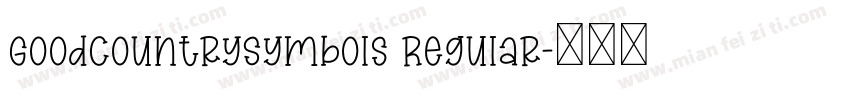 GoodCountrySymbols Regular字体转换